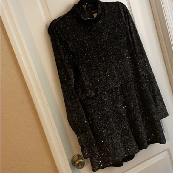 Blackmilk Pants - BlackMilk Glitter Long Sleeve Playsuit